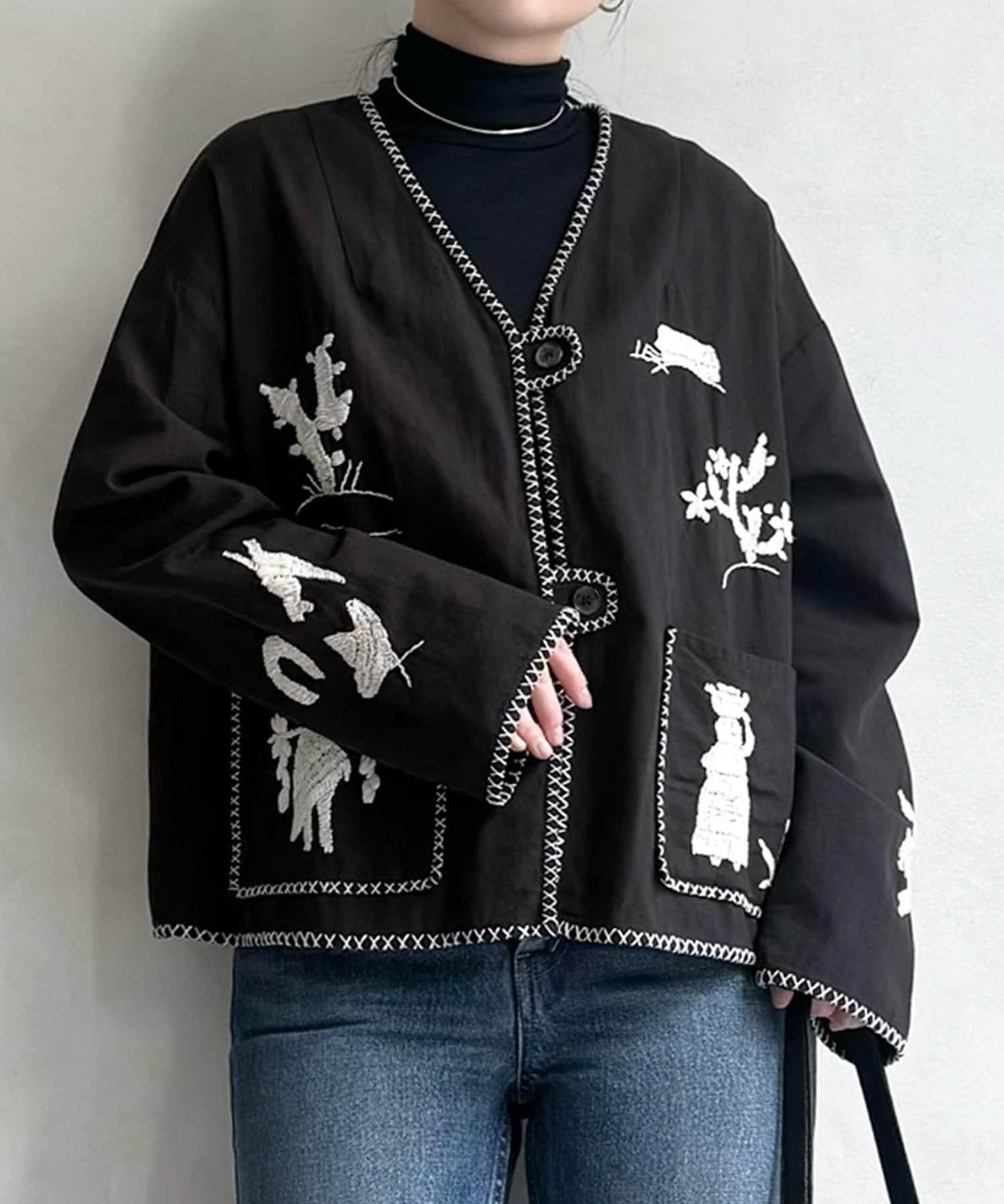 《近日開始》無領墨西哥風夾克