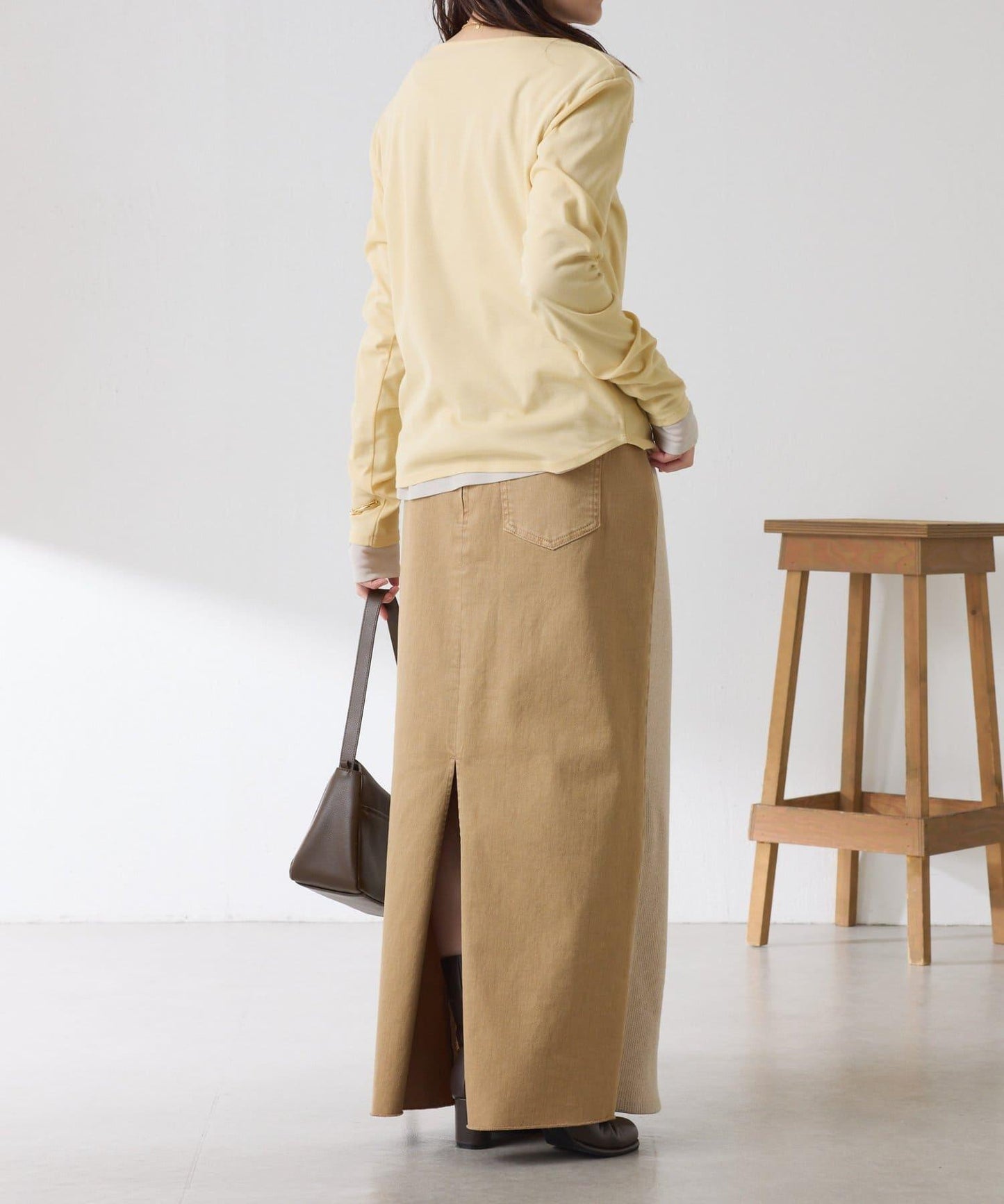 Q.anos 2層牛仔半身裙