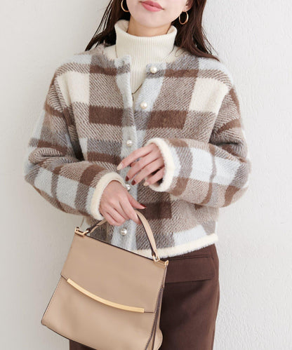 中長款毛絨針織開衫