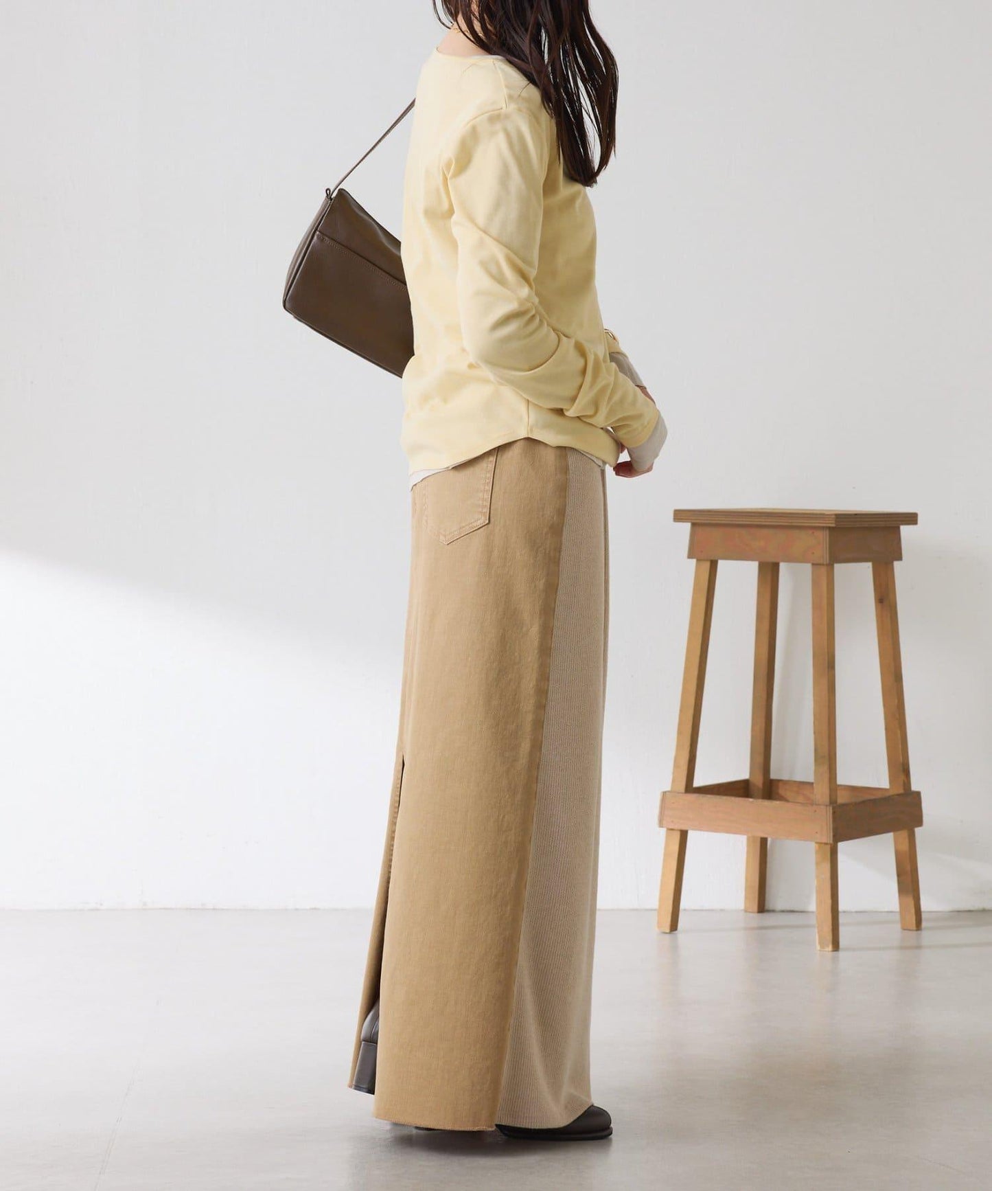 Q.anos 2層牛仔半身裙