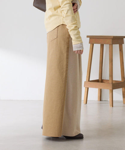 Q.anos 2層牛仔半身裙