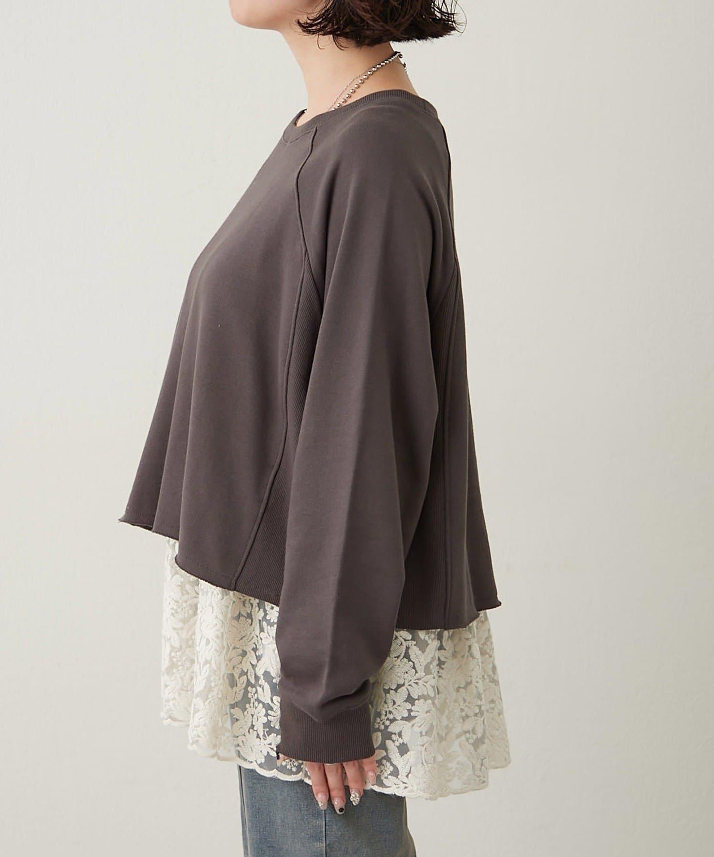 2套裝單品【RMAF】衛衣套頭衫+蕾絲吊帶背心