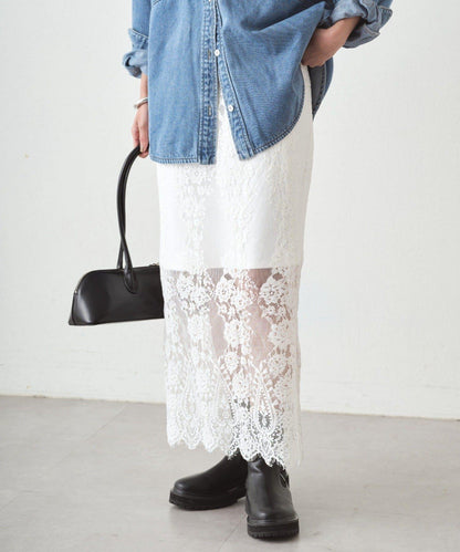 蕾絲半身裙