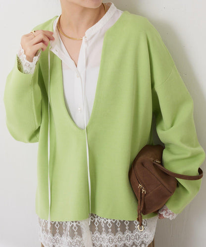 【顯瘦◎】V領巴斯克針織衫