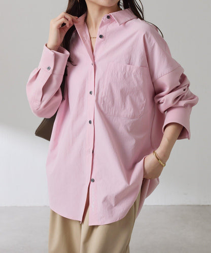 【冬季可穿】拼接設計襯衫