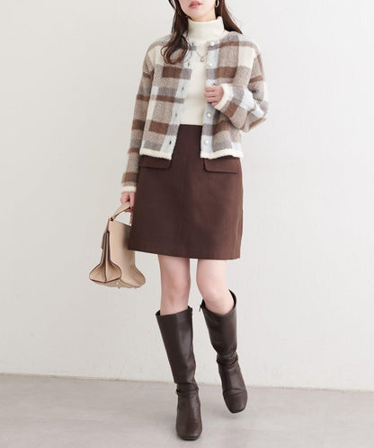 中長款毛絨針織開衫