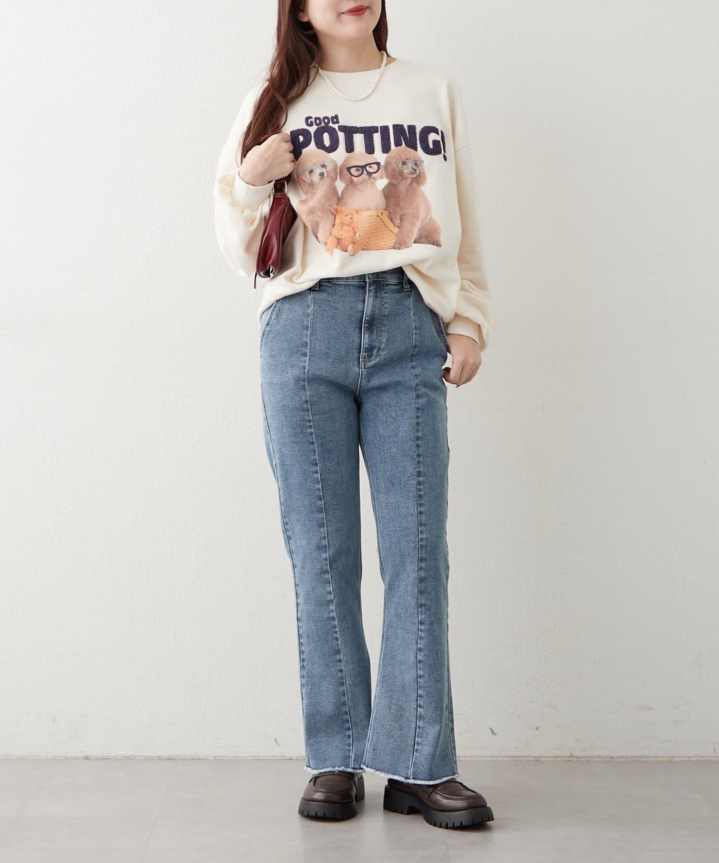 3只小狗眼鏡印花衛衣