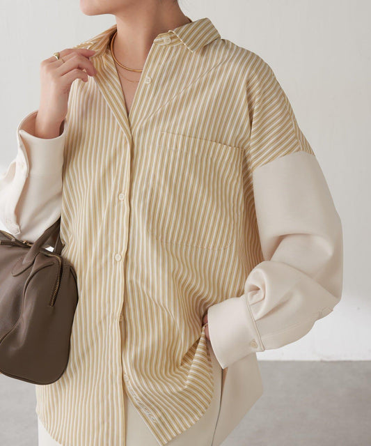 【冬季可穿】拼接設計襯衫