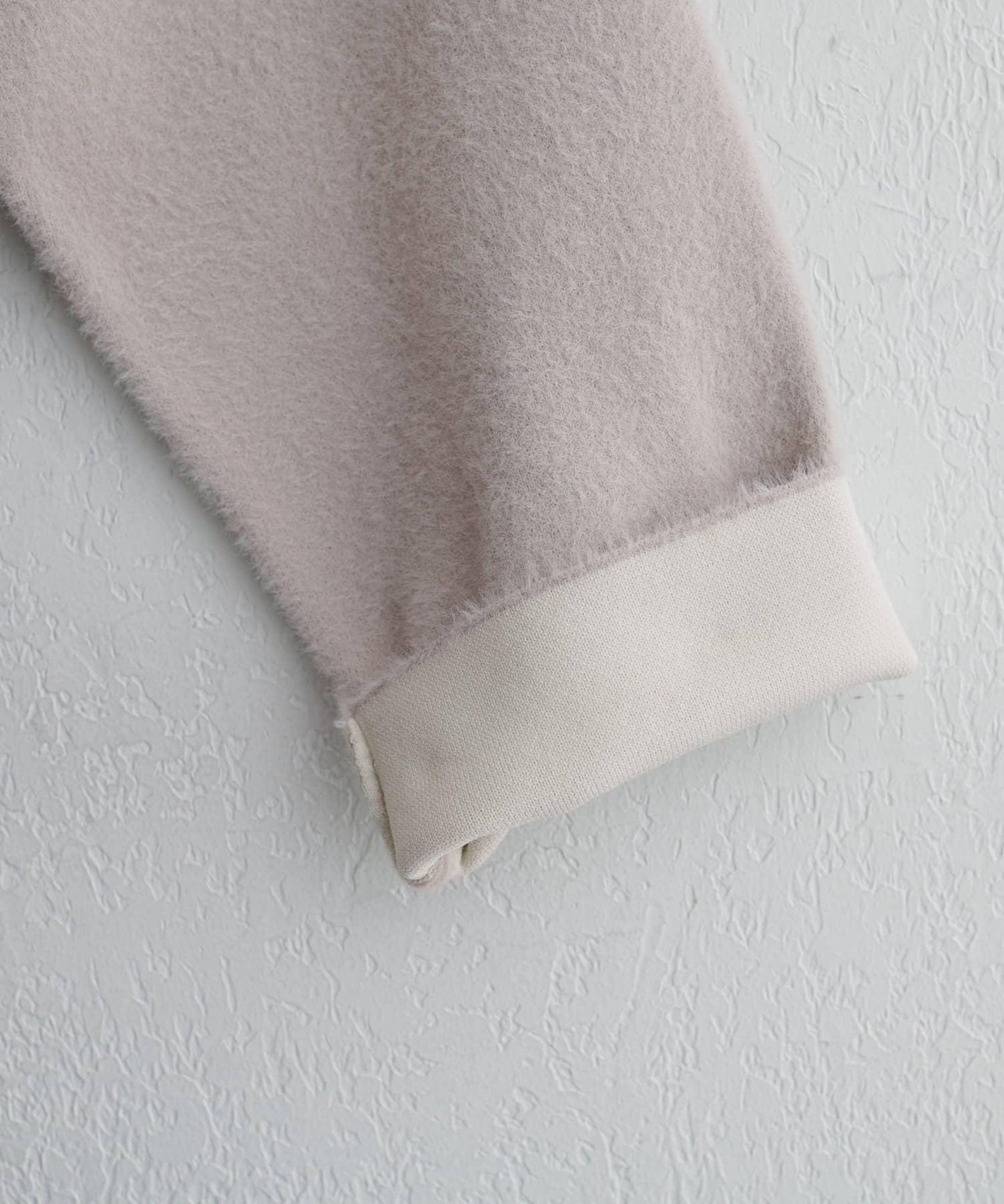 仿貂毛觸感長絨針織開衫