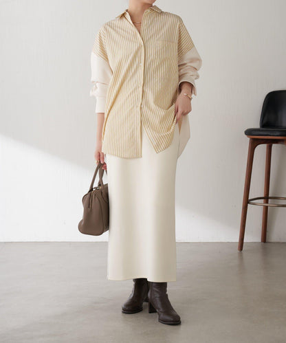 【冬季可穿】拼接設計襯衫