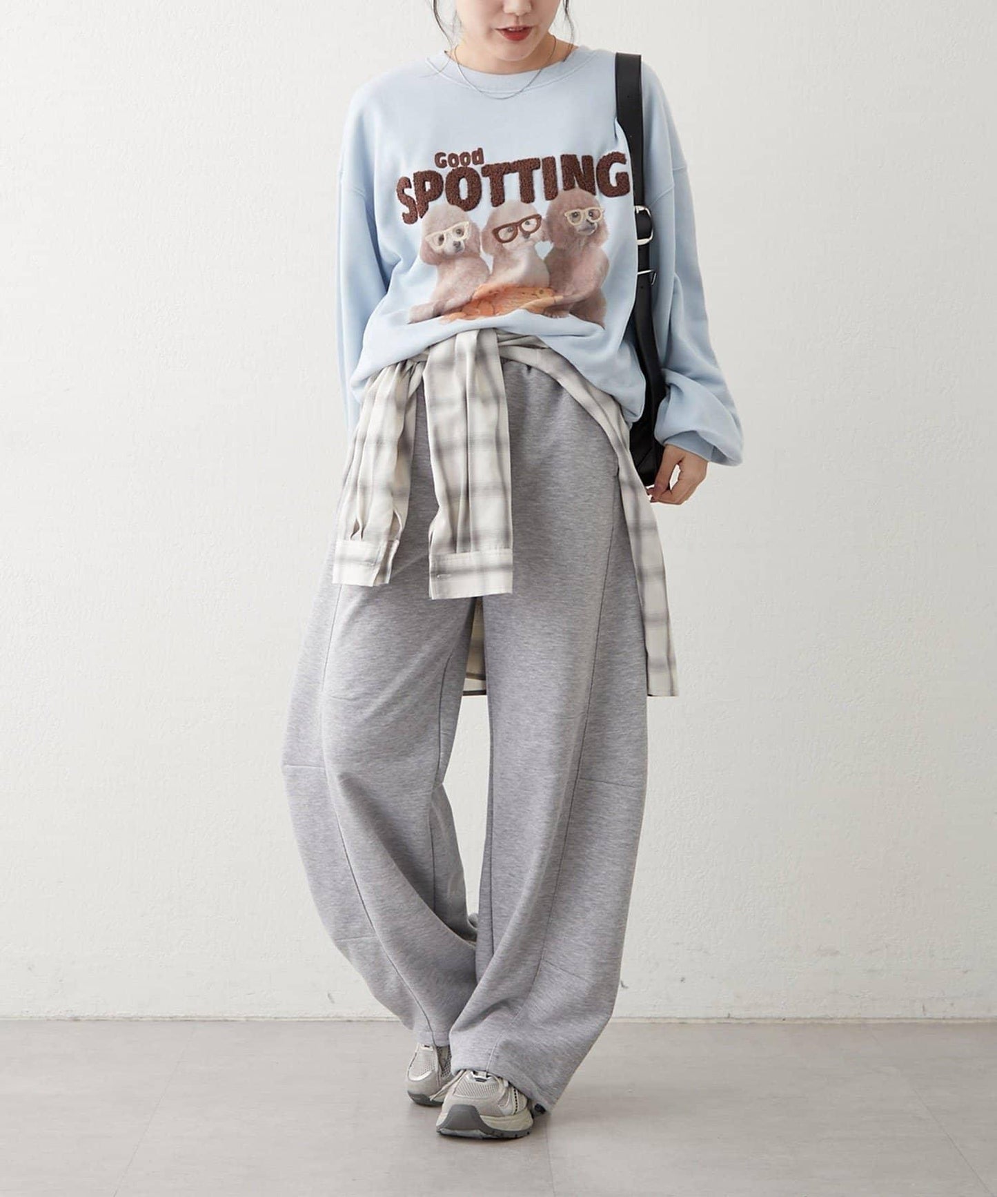 3只小狗眼鏡印花衛衣