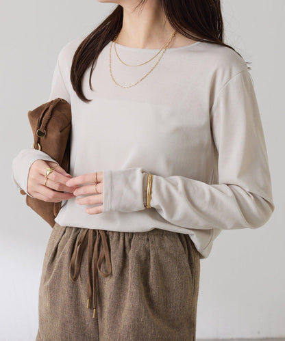 【接觸冷感/吸水速幹】基礎透視長袖T恤