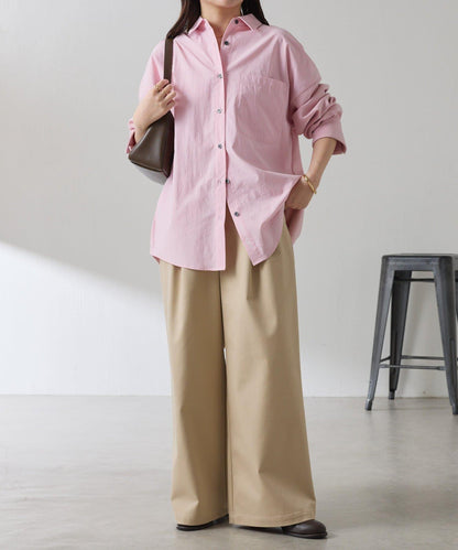 【美腿/腰部遮蓋】褶皺寬鬆工裝長褲