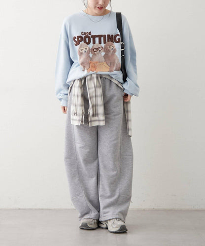 3只小狗眼鏡印花衛衣