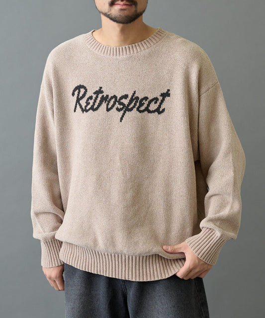 毛圈織標誌針織套頭衫