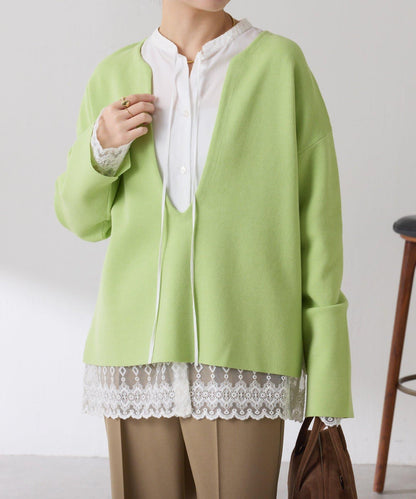 【顯瘦◎】V領巴斯克針織衫