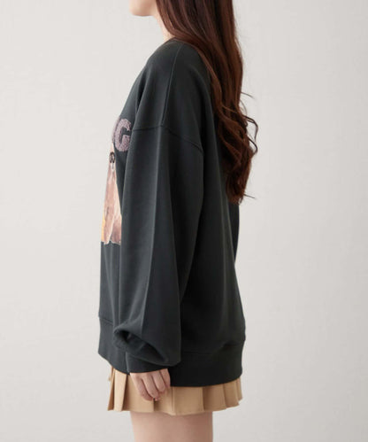 3只小狗眼鏡印花衛衣