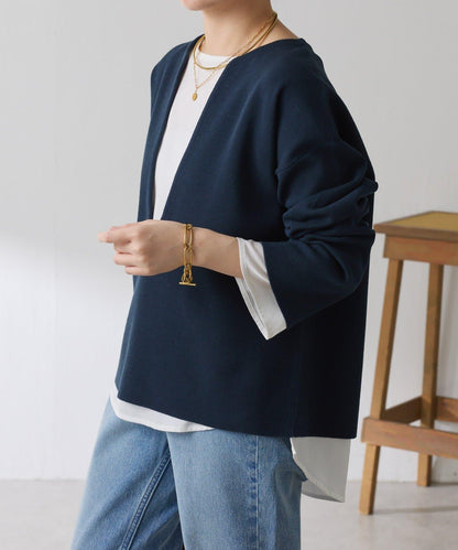 【顯瘦◎】V領巴斯克針織衫