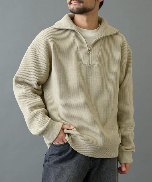 【復刻】科技針織半拉鍊