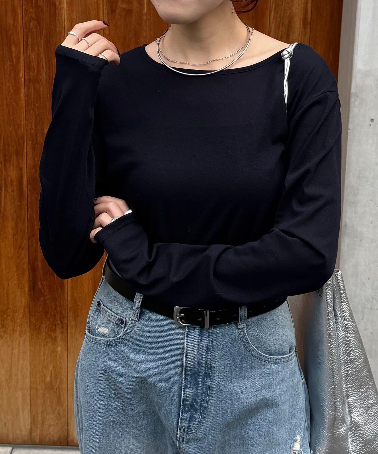 【接觸冷感/吸水速幹】基礎透視長袖T恤