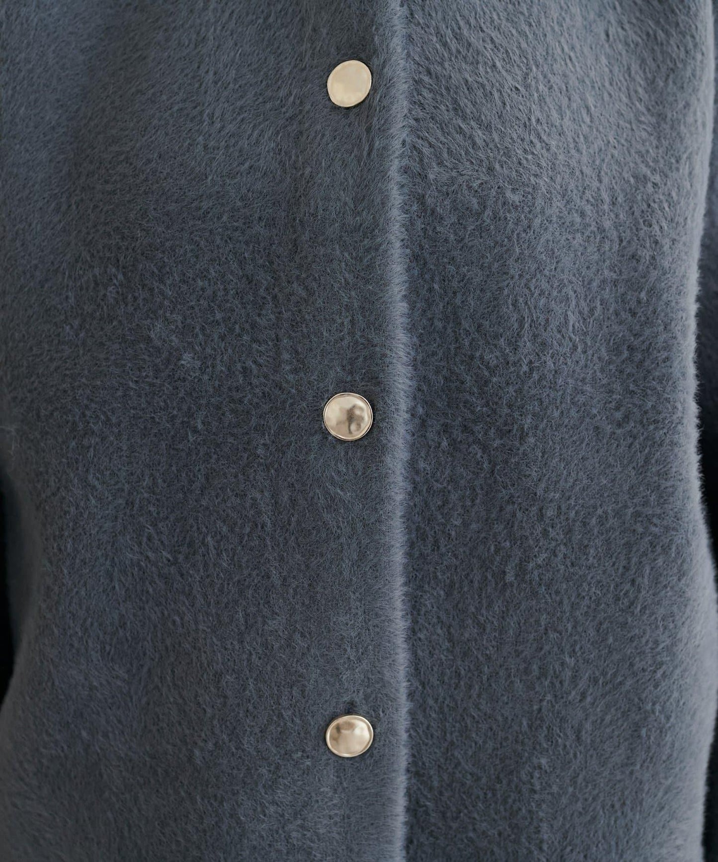 仿貂毛觸感長絨針織開衫