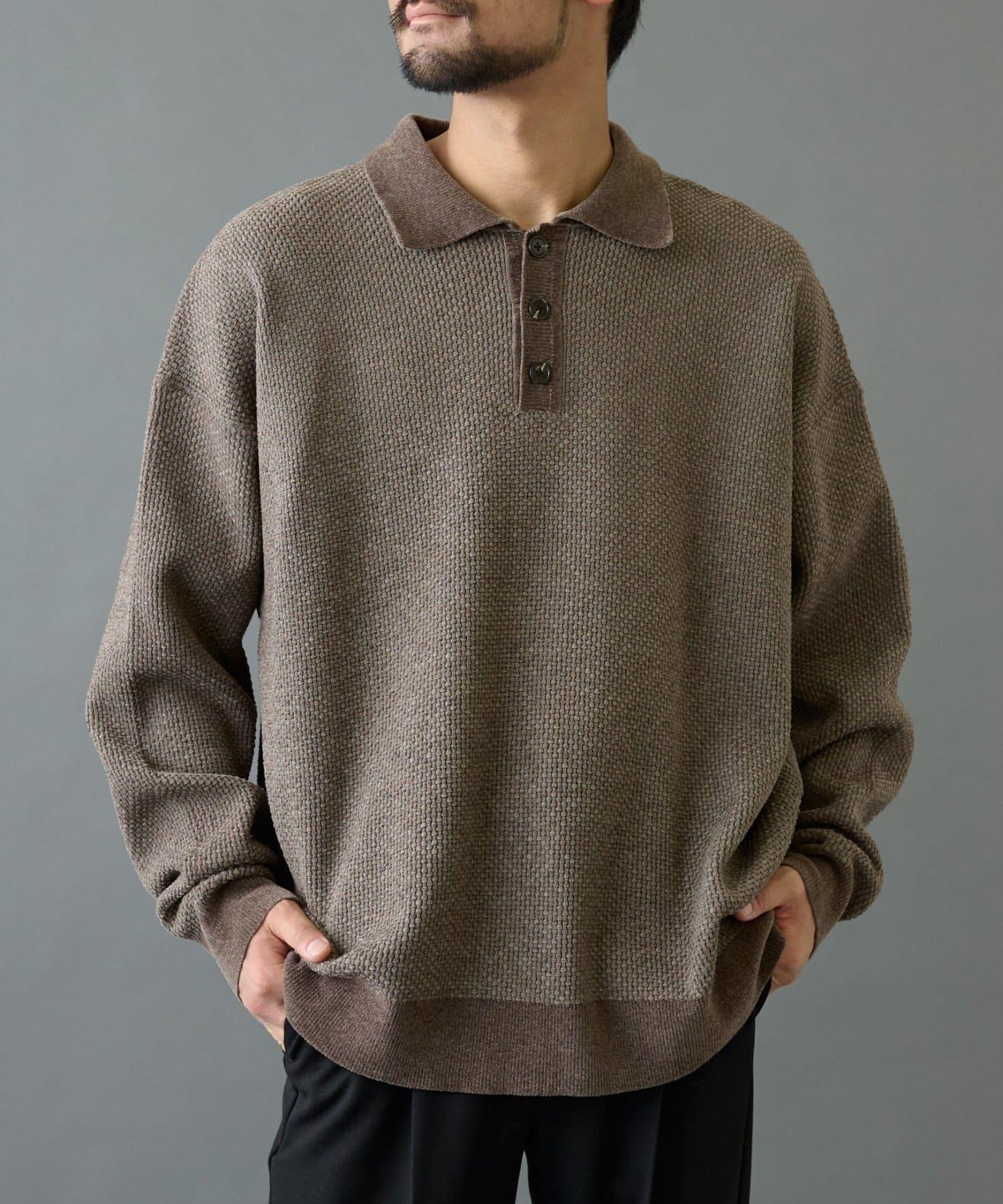 燈芯絨針織POLO衫