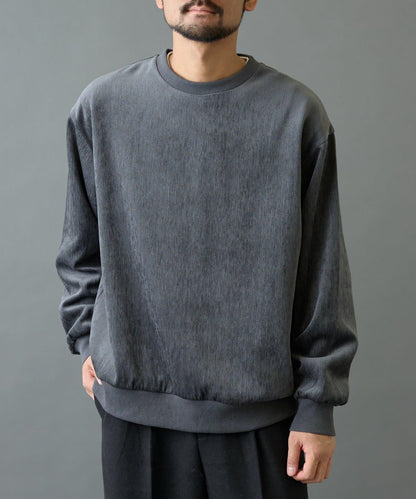 漸變色毛圈圓領套頭衫