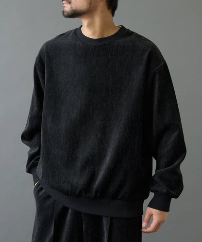 漸變色毛圈圓領套頭衫