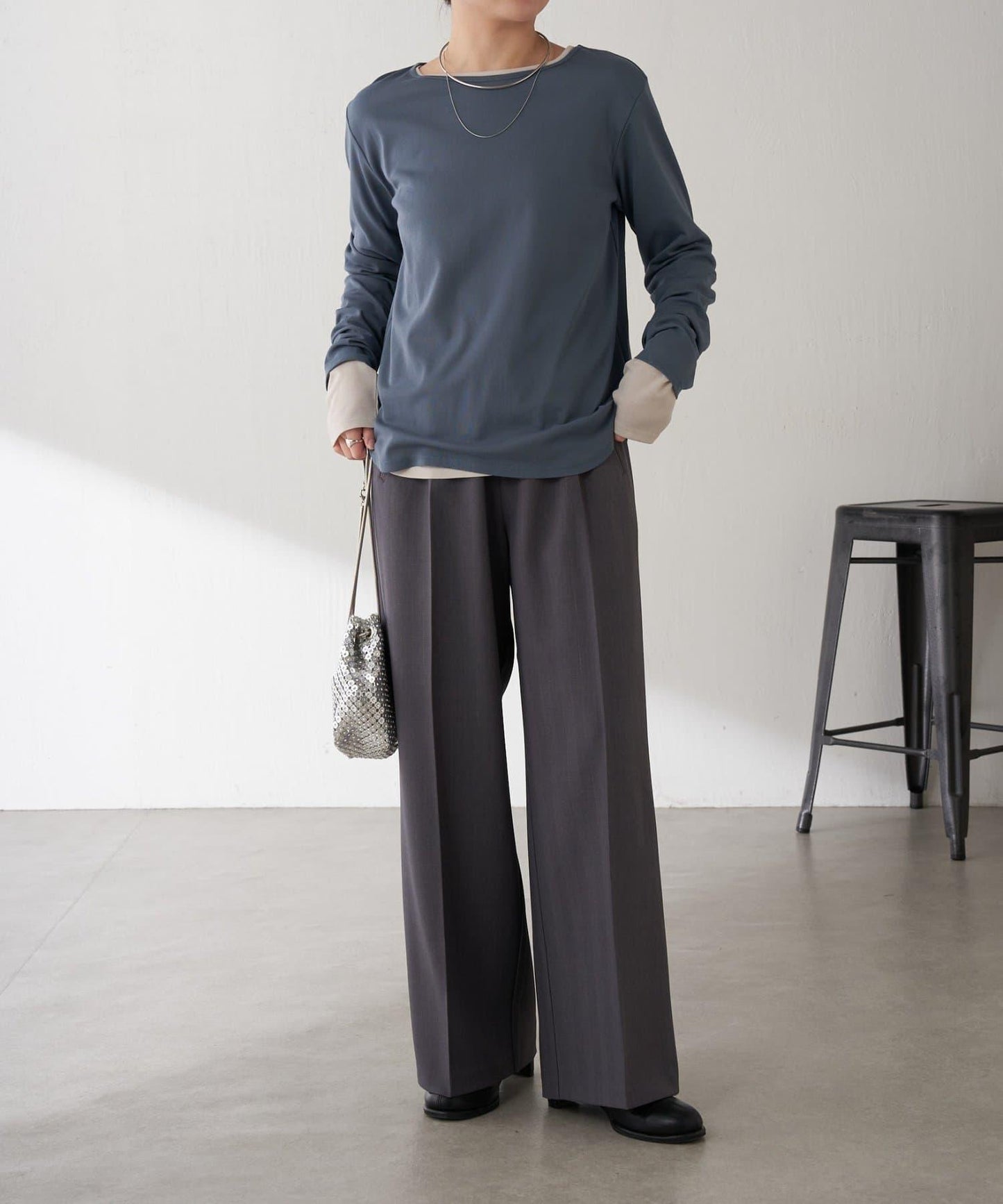 【接觸冷感/吸水速幹】基礎透視長袖T恤