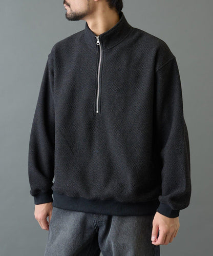 內加絨粗花呢半拉鍊上衣