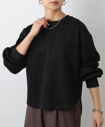 箱型背部拉鍊套頭衫