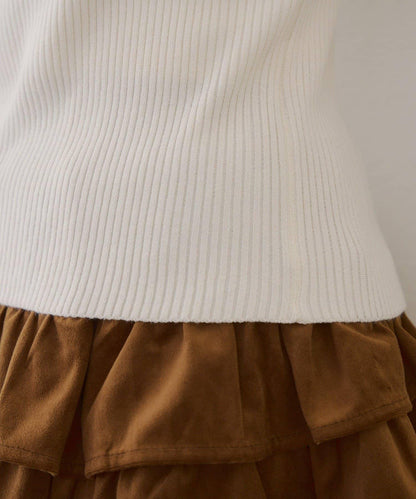 【RMAF】一字肩配胸針針織衫