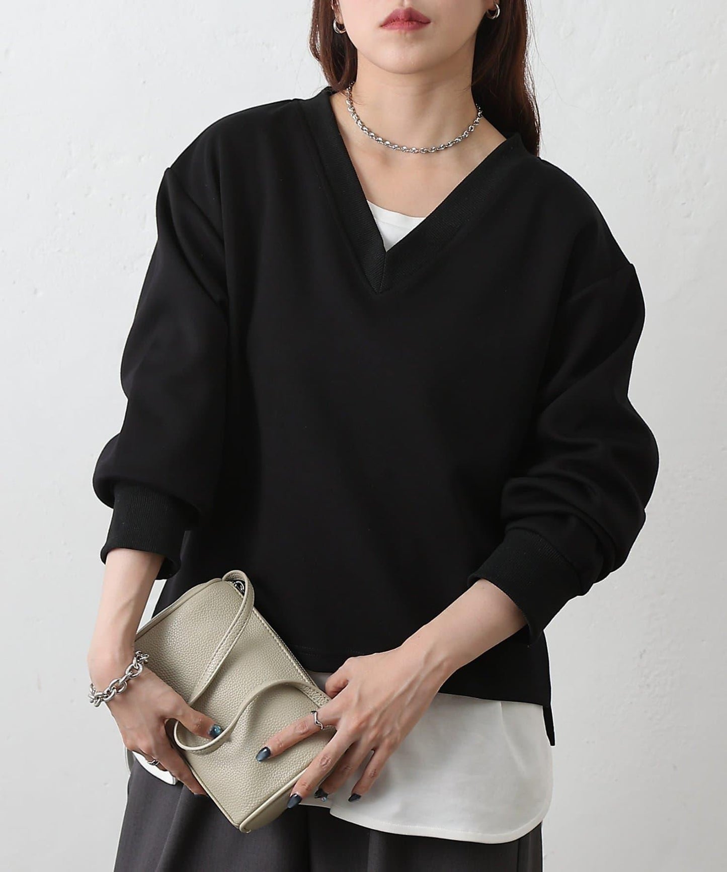 紙箱V領套頭衫