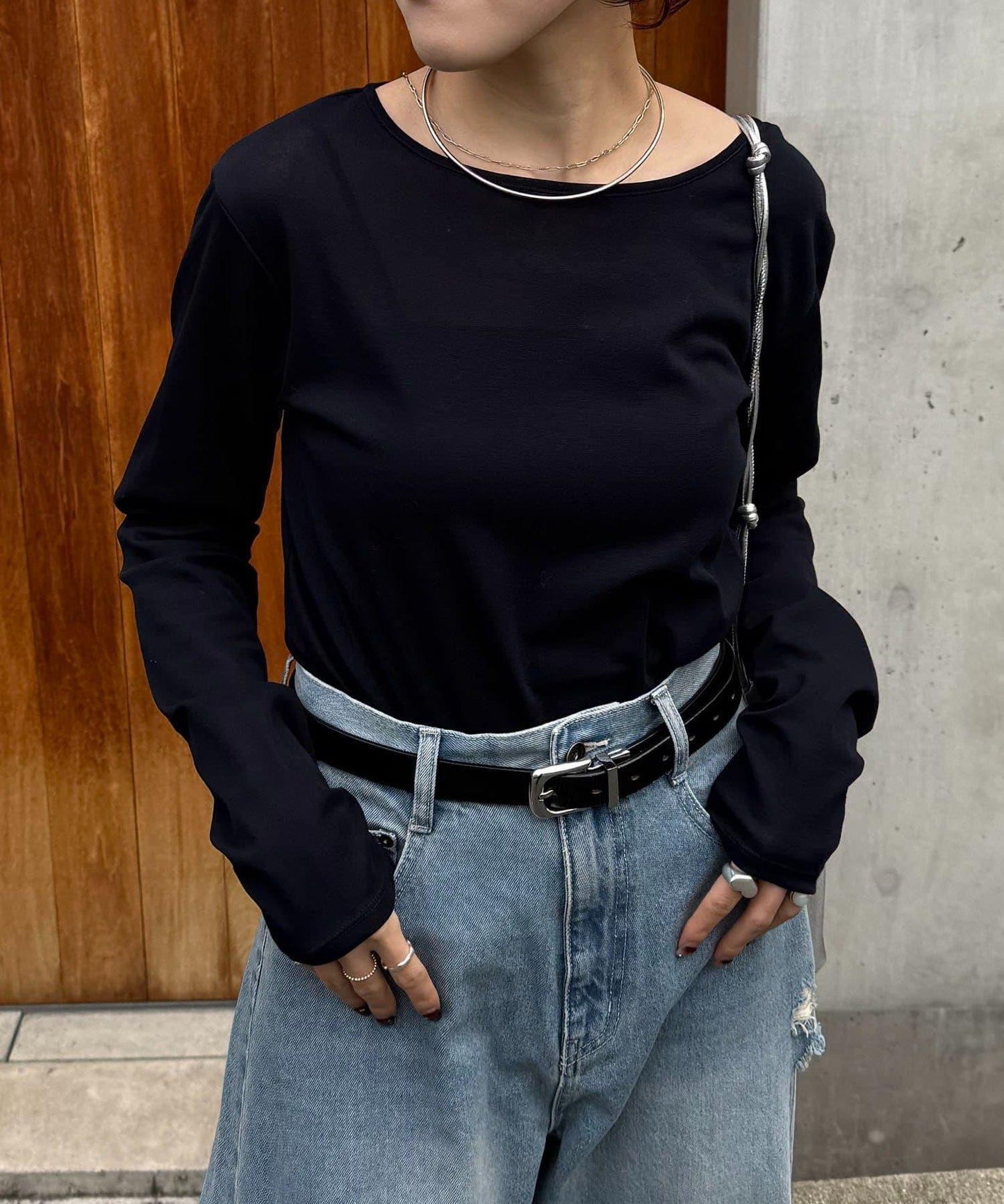 【接觸冷感/吸水速幹】基礎透視長袖T恤