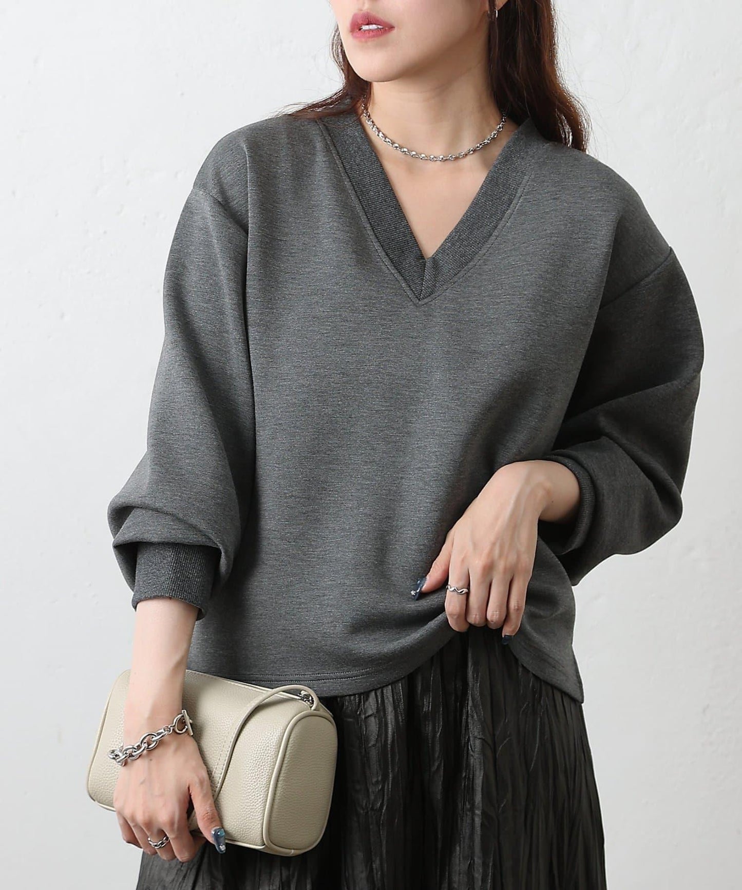 紙箱V領套頭衫