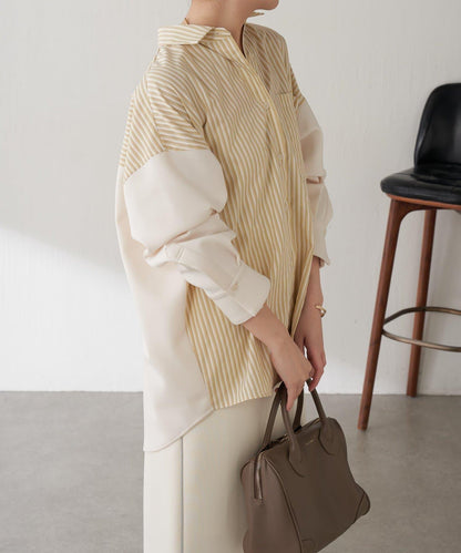 【冬季可穿】拼接設計襯衫