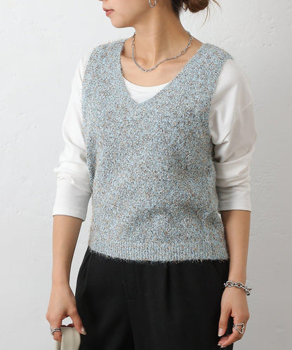 混紡紗線針織背心