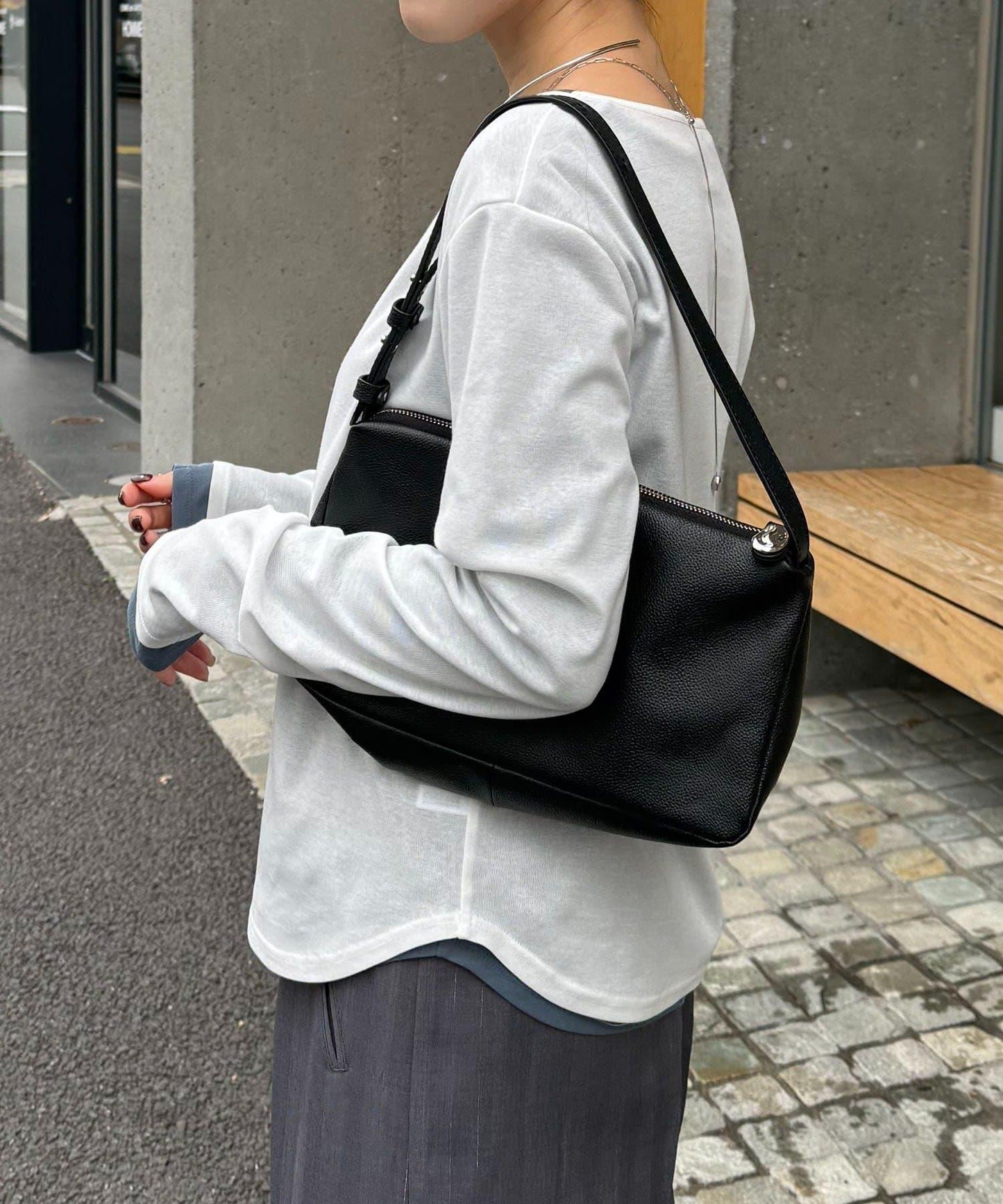 【接觸冷感/吸水速幹】基礎透視長袖T恤