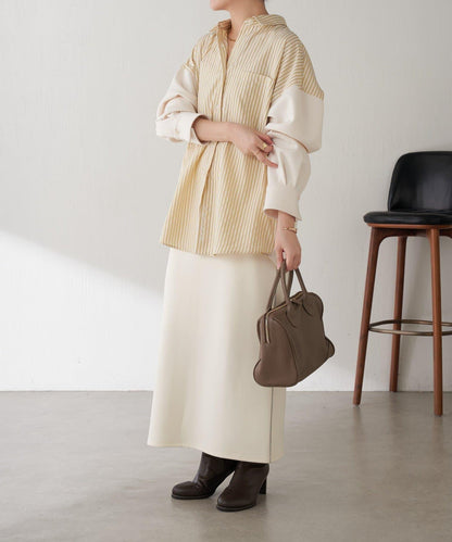 【冬季可穿】拼接設計襯衫