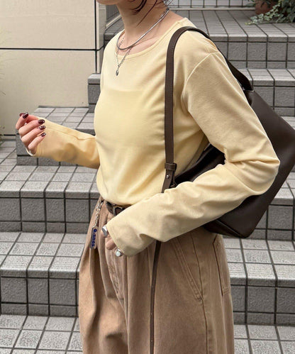 【接觸冷感/吸水速幹】基礎透視長袖T恤