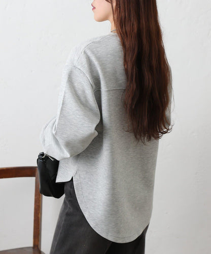 箱型背部拉鍊套頭衫
