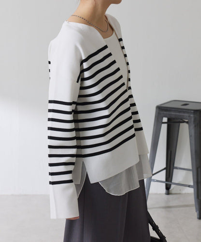 【顯瘦◎】V領巴斯克針織衫