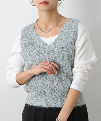 混紡紗線針織背心