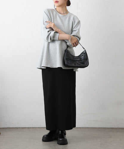 箱型荷葉邊下襬套頭衫