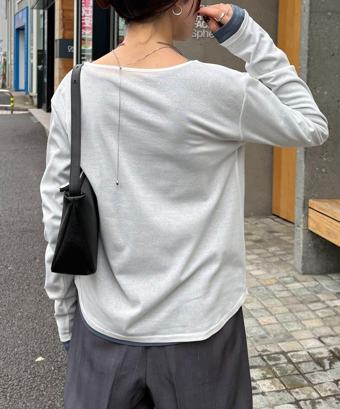 【接觸冷感/吸水速幹】基礎透視長袖T恤