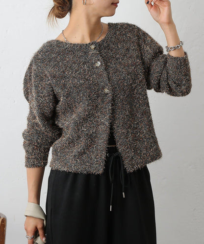 混紡紗線2WAY針織套頭衫