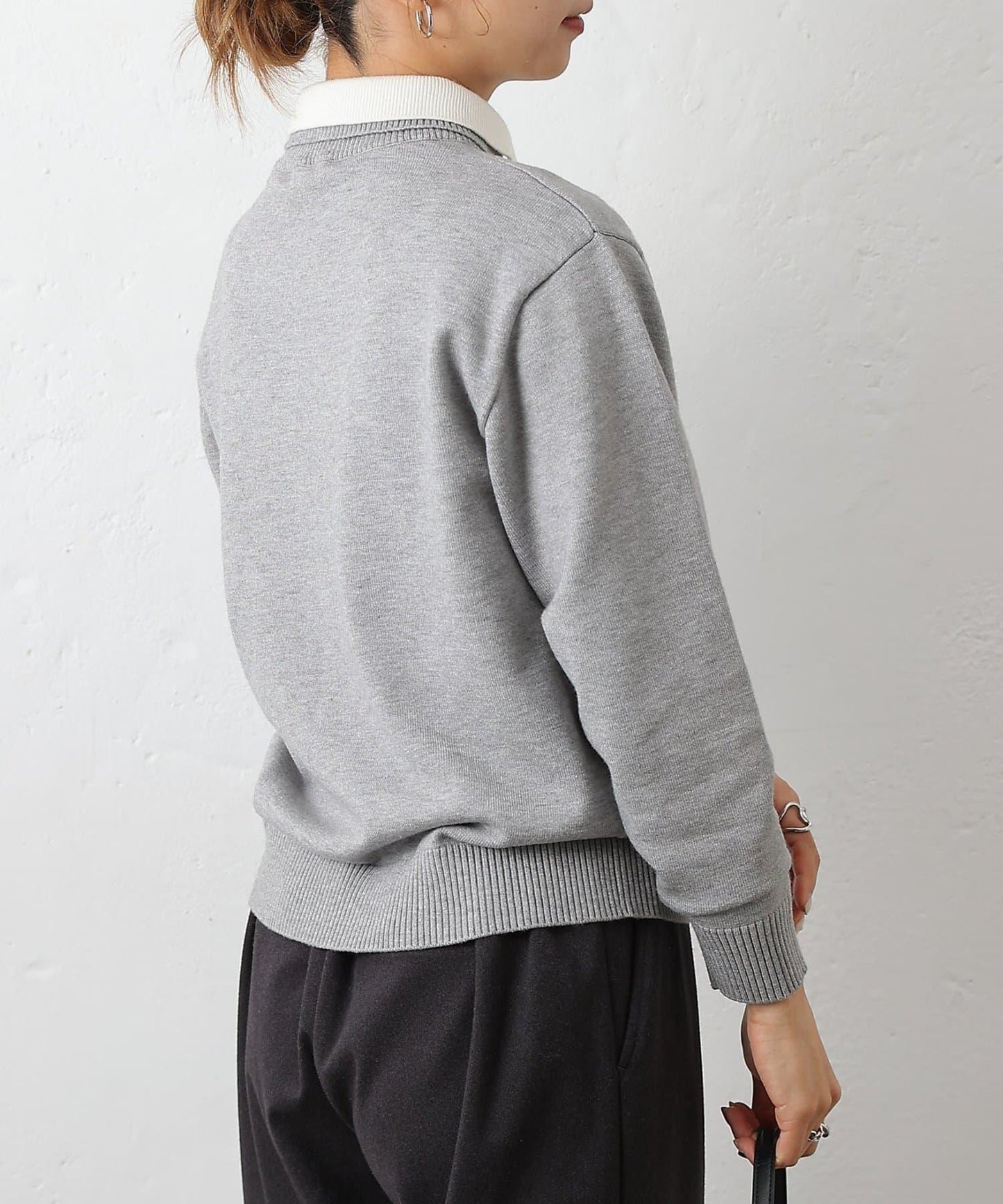 拼色針織套頭衫