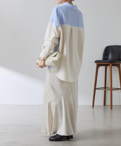 【冬季可穿】拼接設計襯衫