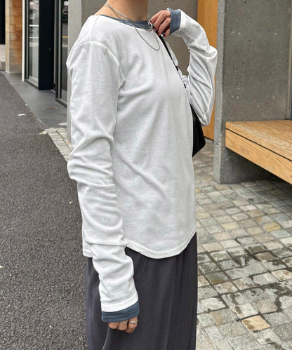 【接觸冷感/吸水速幹】基礎透視長袖T恤