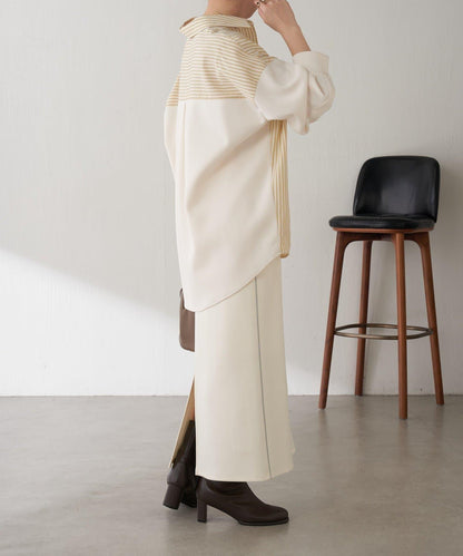 【冬季可穿】拼接設計襯衫